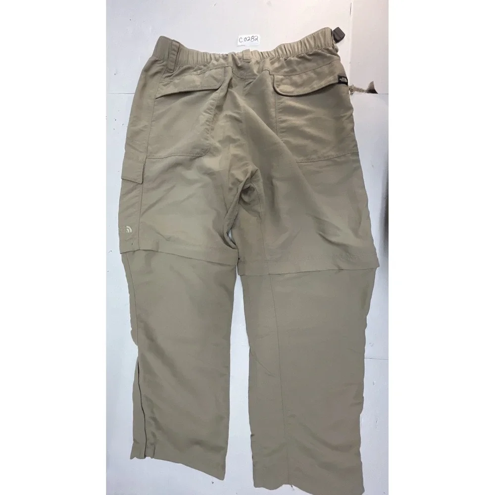 The North Face Mens Tan Convertible Hiking Pants Zip Off Cargo Trousers 30x29